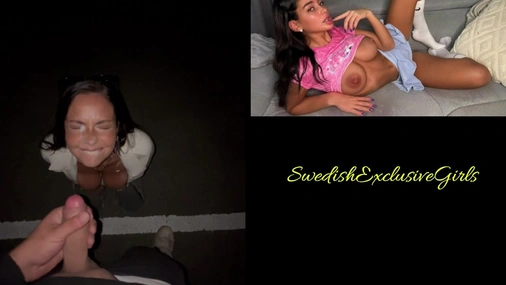 Swedish Beautiful Babe Elin Swede Public Facial At Night