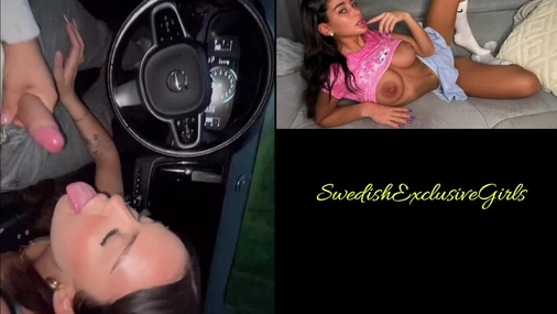 Swedish Beautiful Babe Elin Swede Doggystyke Fuck Sexy Blowjob & Facial In Car