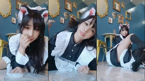 Neko LiaBear i städerskedräkt
