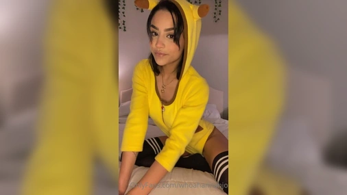 Hannah Jo Fucking Dildo in Sexy Pikachu Outfit