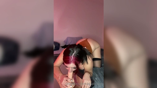 ElsaLoveXO Sucking Big Dildo And Playing with her Big Tits