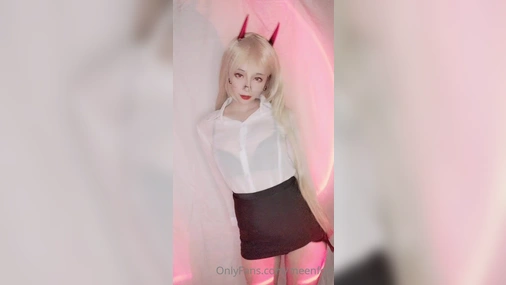 Meenfox Teasing In Black Lingerie