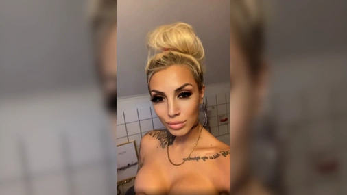 Swedish BabyA Shows Her Big Tits & Big Ass Wearing Towel