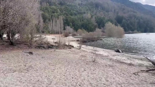 Latina Vanessa Yanez Risky Play At The Lake