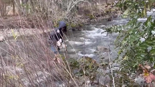Latina Vanessa Yanez Risky Play At The Lake