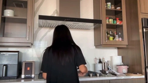 Rose Zara - Exclusive Naked Striptease in Kitchen