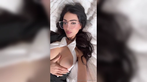 Rose Zara - Busty Brunette Playing With Big Titties