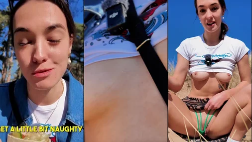 Cheekymz – Riskante Masturbation im Freien mit kräftigen Spritzern
