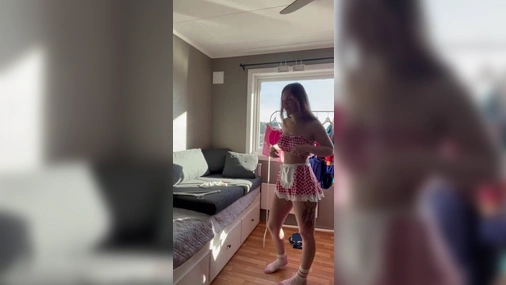 Young OF Babe Tina Marie tries on her Newest Outfits