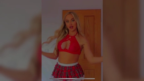 Rhiannon Blue - JOI in British School Girl Outfit