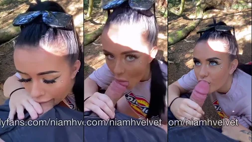 Niamh Velvet – Outdoor-Quickie-Sextape im Wald