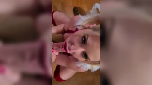 This Swedish Santa Babe knows how to Give Blowjob