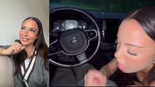 Svensk tiktoker i Volvo