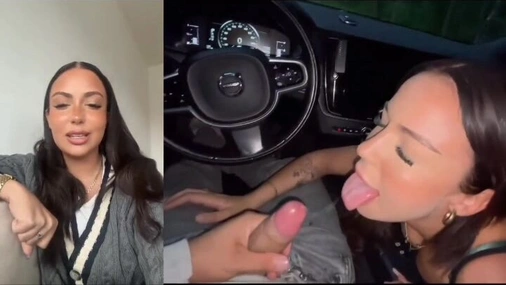Svensk tiktoker i Volvo