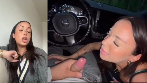Svensk tiktoker i Volvo
