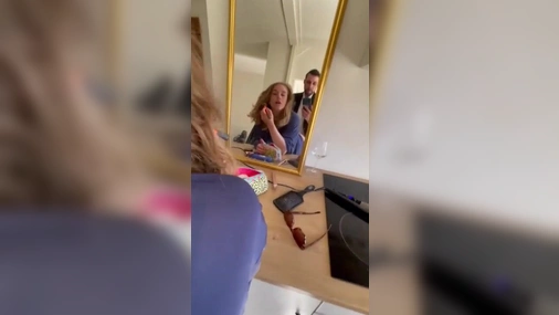 Fucking me from behind while I do my Makeup