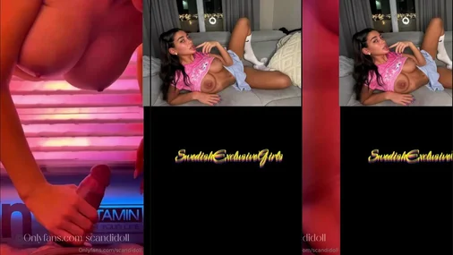 Norwegian  Babe ScandiDoll Solarium Sextape & Cumshot On Big Tits ( Missreca )