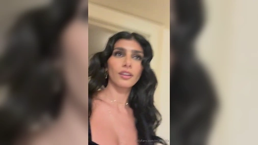 Mia Khalifa Undressing Black Dress Naked Video