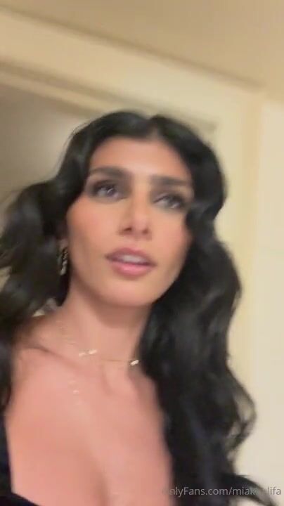Mia Khalifa Undressing Black Dress Naked Video