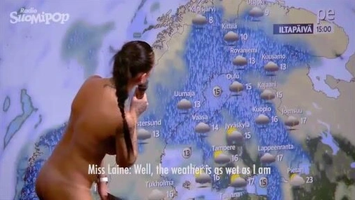 Naked Finnish Weather Girl