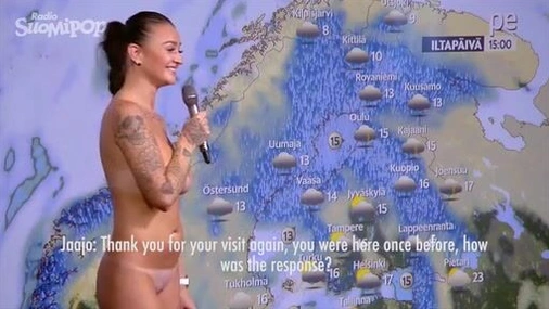 Naked Finnish Weather Girl