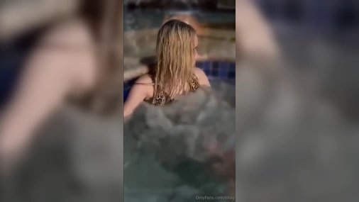 Lil Tay Wearing Sexy Leopard Swimsuit