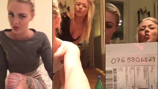 Versaute schwedische Amateure im Party-Livestream