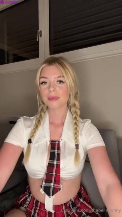 Bellebunny Masturbating in Slutty Skirt