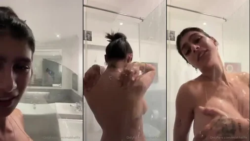 Mia Khalifa – Nackt unter der Dusche waschen