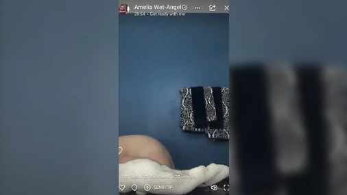 Amelia Wet Angel - Trying Clothes on Livestream