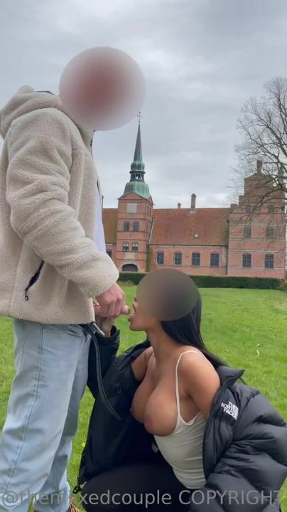 Danish Themiixedcouple Outdoor Public Blowjob