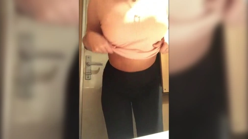 Swedish NicciAzzy Tease In Plane Toilet
