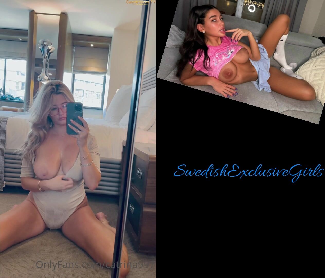Swedish Blonde Girl Courtney Flashing Her Big Perfect Tits