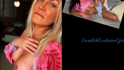 Norwegian Blonde Babe Shows Her Big Tits