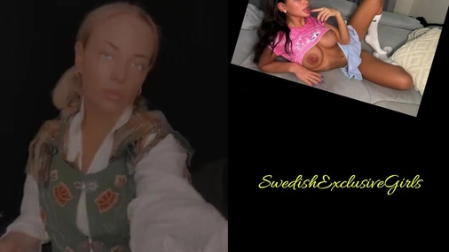 Norwegian Babe Johanne Nordeng Hot Striptease Dildo Blowjob & Tight Pussy Masturbate