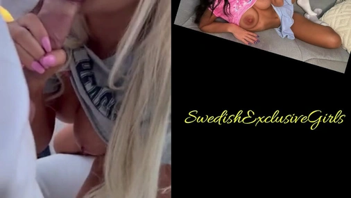 Norwegian Babe Iselin Michelsen Hot Blowjob Outside