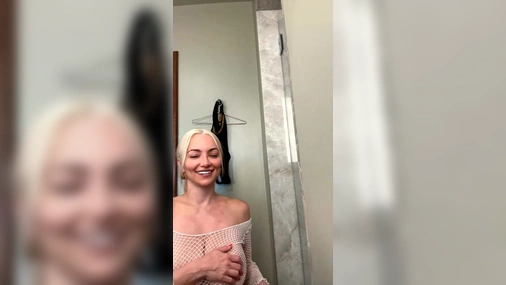 Lindsey Pelas Livestreaming in See Through Outfit