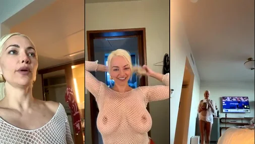 Lindsey Pelas Livestream in durchsichtigem Outfit