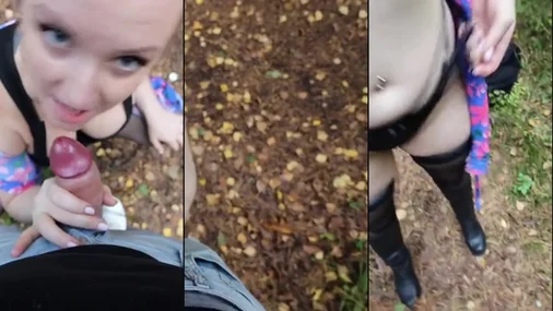 Ein schwedisches Mädchen kommt vorbei, um im Wald Sex zu haben