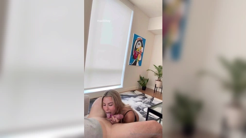 Madiiitay Sucking And Riding Big White Dick