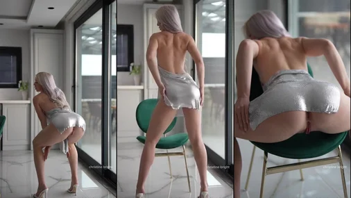 Christine Bright – Striptease im sexy engen Kleid
