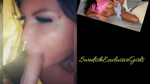Swedish Bombshell Linnejha Sexy Blowjob