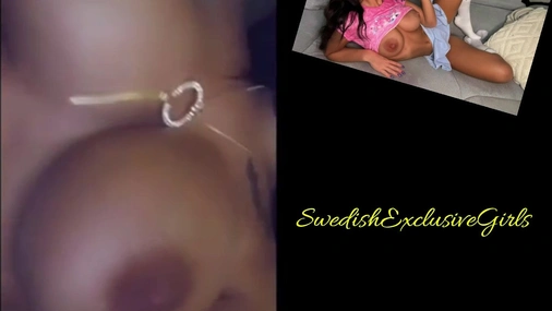 Swedish Bombshell Linnejha Touching Her Big Tits