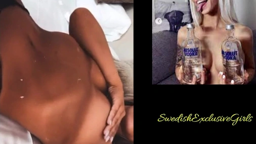 Norwegian Babe Patriciax0x0 Tries To Hide Her Big Sexy Tits Laying In Bed