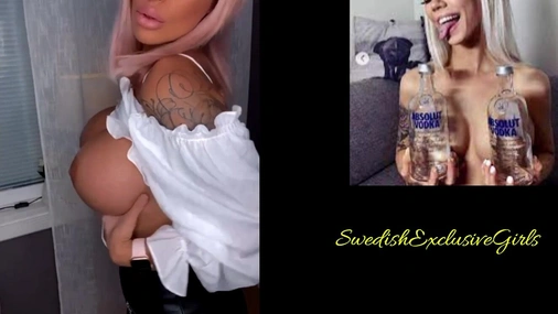 Swedish Tattooed Babe Emma Flashing Her Big Sexy Tits