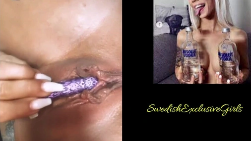 Swedish Bombshell iOnlyEatVag Masturbates Her Tight Sexy Pussy With Small Toy