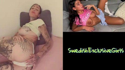 Swedish Extremly Tattooed Milf Lindasecrets Blowjob & Pussy Masturbation Massive Toy
