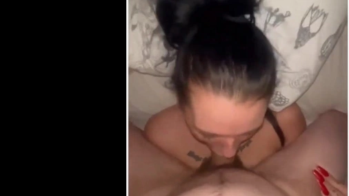 Swedish Brunette Gives Perfect BJ in Bed