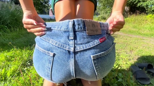 Swedish Denice Mellin shows her big ass