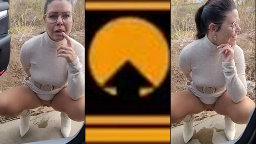 Slutty Swedish Milf Peeing Outside